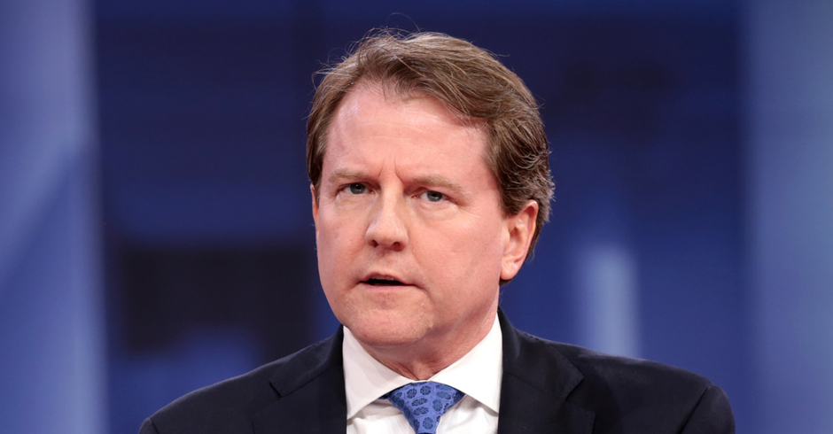 Don McGahn at the Conservative Political Action Conference (CPAC) in 2018