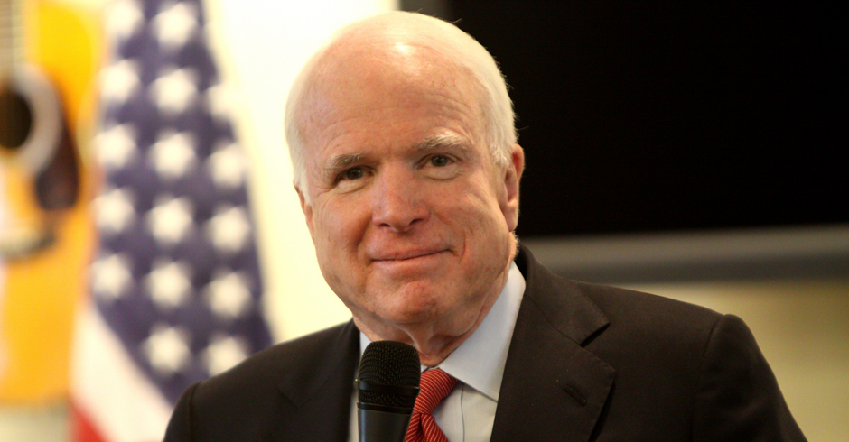 John McCain at a town hall in Phoenix, Arizona.