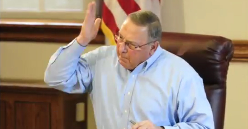 Paul LePage during press conference