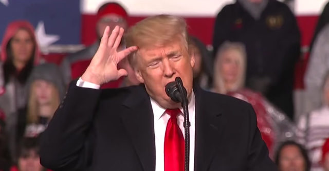 Trump, during Ohio rally