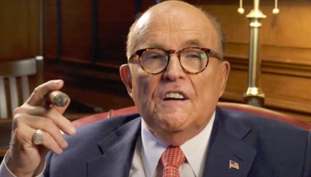 Rudy Giuliani cigars coins advertisement commercial